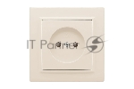 Розетка EKF Минск ERR10-022-200 1-м СП 10А IP20 без заземления, с защитными шторками, бежевый