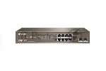 Коммутатор IP-COM G1110P-8-150W, 8×1 Гбит/с PoE + 2×1 Гбит/с SFP, неуправляемый