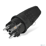Вилка прямая c заземлением каучук 16А 250В IP44 (602227) UNIVersal