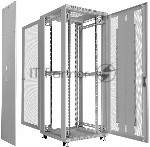 Шкаф монтажный телекоммуникационный Cabeus ND-05C-42U80/100 19" напольный для распределительного и серверного оборудования 42U 800x1000x2055 мм (ШхГхВ) передняя и задняя перфорированные двери, вид 5