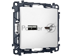 Комплект механизма розетки ALFA Белый матовый 2USB A+C 20W (быстрая зарядка) QUANT (AP1310, VM177) MA131010