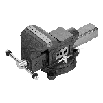 Тиски слесарные BVH-150, 150 мм, поворотные, стальная направляющая, с наковальней Denzel