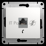 Механизм розетки телеф. 1-м СП Glossa RJ11 белый SchE GSL000181T