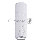 Флешка USB Smartbuy CLUE White (SB32GbCLU-W3), 32Gb, USB 3.0/3.1, R/W 40/25, белый