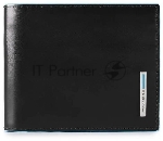 Кошелек мужской Piquadro Blue Square PU3891B2R/N, натур.кожа, черный
