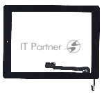 Сенсорное стекло (тачскрин) для iPad 4 черное с кнопкой OEM