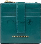 Картхолдер Piquadro Blue Square PP6843B2R/OT3 синий петроль, натуральная кожа