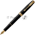Ручка перьевая Parker Sonnet Core F528 (CW1931516) Matte Black GT F сталь нержавеющая подар.кор.