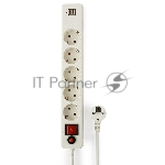 Сетевой фильтр Гарнизон 5 р, 10А, 2xUSB, 1.8 м, ур.защиты 4, белый, пакет