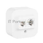 Электроустановочные изделия Legrand 782228 Двойная розетка RJ45 (Белая)