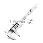 Электронный штангенциркуль Deli DL91150 150мм, метрическая/дюймовая конвертация, нержавеющая сталь, 3 кнопочное управление, светодиодный дисплей, 1,5В SR44.