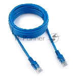 Патч-корд медный UTP Cablexpert PP10-3M/B cat.5e, 3м, литой, многожильный, синий