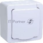Розетка одноместная IEK ERMP12-K01-16-54-EC РСб20-3-ГПБб роз.1м с з/к о/у IP54 (цвет крышки:белый) ГЕРМЕС PLUS
