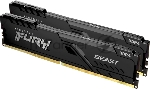 Оперативная память Kingston Fury Beast Black, DDR4, 16GB (2x8GB), 3200 MHz, CL16, с радиатором, чёрный