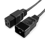 Кабель питания для UPC Gembird/Cablexpert, 1.5м, С19 - C20, 16А, черный, с заземлением