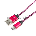 Кабель Gembird USB 2.0 Cablexpert AM/microBM 5P, 1м, нейлоновая оплетка, алюминиевые разъемы, фиолетовый, пакет