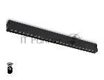 Управляемый светодиодный светильник для шинопровода Magnetic Ambrella light GL1314 BK черный IP20 24W 3000K-6400K 220V 24° 455*25*42 (Без ПДУ)