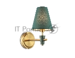 Настенный светильник Ambrella light LH75055 BS/GN латунь/зеленый E14 max 40W 230*140*270