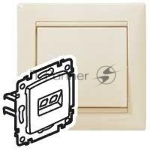 Розетка компьютерная Legrand 774130 RJ45 Valena 1 выход Кат.5e UTP (слоновая кость) монтаж на захватах