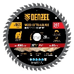 Пильный диск по дереву с гвоздями Denzel ф165 х 20 мм, 20 зубов 733917