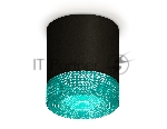 Светильник Ambrella Light XS7402013 SBK/BL черный песок/голубой MR16 GU5.3 (C7402, N7194)