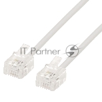 Кабель.телефонный аппарат-розетка TC6P4C-2M, 2 м