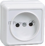 Розетка 1-м ОП Октава 10А IP20 без заземл. белый IEK ERO10-K01-10-DC