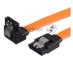 Кабель а/в GoPower Длина 0.5 м Разъемы SATA (m)-SATA (m) черный/оранжевый