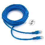 Патч-корд медный UTP Cablexpert PP10-5M/B cat.5, 5м, литой, многожильный, синий