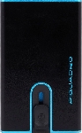 Чехол для кредитных карт Piquadro Blue Square PP4825B2BLR/N, натур.кожа, черный