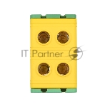 Клемма силовая вводная двойная КСВ 16-50 желто-зеленая EKF PROxima plc-kvs2-16-50-y-green EKF