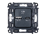 Механизм розетки 2USB A+C 20W (быстрая зарядка) QUANT VM177