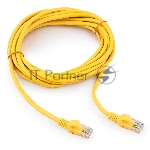 Патч-корд медный UTP Cablexpert PP10-5M/Y cat.5, 5м, литой, многожильный, желтый