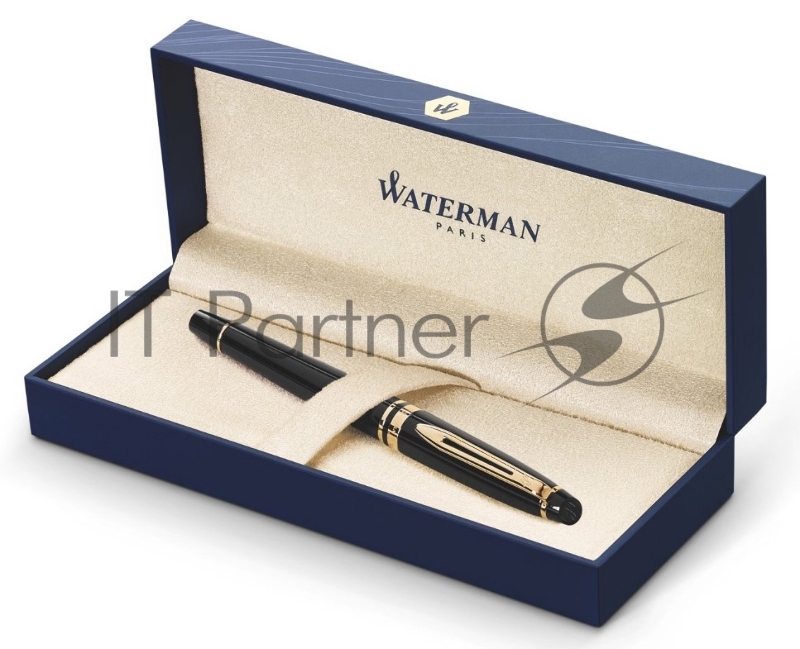 Ручка перьевая Waterman Expert 3 (CWS0951640) Black Laque GT, F, сталь, подарочная коробка