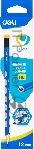 Карандаш чернографитный Deli EC016-HB U-Touch HB шестигранный синий (12шт) ластик, вид 9