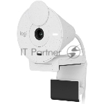 Веб-камера Logitech Brio 300 1920x1080, 30 кадр/с, USB Type-C, микрофон (шумоподавление), автоматическая фокусировка, автоосвещение, универсальное крепление белая