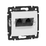 Компьютерная двойная розетка Legrand Valena 774231, белая RJ45 5 кат UTP