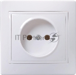 Розетка 1-м СП Кварта 10А IP20 без заземл. бел. IEK ERK13-K01-10-DM