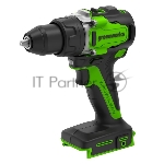Дрель-шуруповерт GREENWORKS GD24DD90, 24 В, 0 Ач, 90 Нм, бесщеточный, ударный