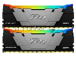Оперативная память Kingston Fury Renegade, DDR4, 16Gb (2x8Gb), 3200MHz, CL16, DIMM, с радиаторами, RGB, черный
