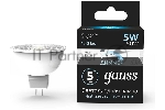 Лампа светодиодная диммируемая Gauss MR16 5Вт 4100К белый GU5.3 530лм 180-265В