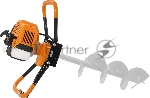 Мотобур CARVER AG-52/000 без шнека dпос=20мм 52см3, вид 6