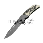 Нож складной Denzel, многоцелевой, системы Liner-Lock, с накладкой G10 на классической рукоятке 79207