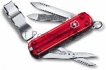 Нож перочинный Victorinox Nail Clip 580 0.6463.T 65мм 8 функций полупрозрачный красный