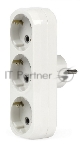 Тройник Smartbuy (SBE-16-A02-3z) 3 гнезда с заземлением плоский 16А 250B