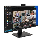 Монитор 23.8" ExeGate SuperView EA2400A IPS 1920x1080, 75 Гц, 5 мс, 16:9, 250 кд/м², HDMI 1.4, VGA, веб-камера (2 Мп), 3.5 мм, черный