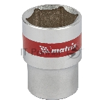 Головка MATRIX 13121торцевая 21мм 6-гранная crv под квадрат 1/2'' хромированная