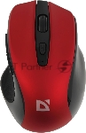 Мышь беспроводная Defender Prime MB-053 красный, 1600 dpi, радиоканал, USB, кнопки - 6
