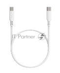 Кабель Maxvi MC-A20 white Type-C - Type-C, 2A ток макс. нагрузки 2А, макс. напряжение 5V, длина кабеля 1м, материал PVC, белый