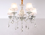 Светильник Ambrella light TR4547/5 WH/SL белый/серебро E14/5 max 40W D565*500